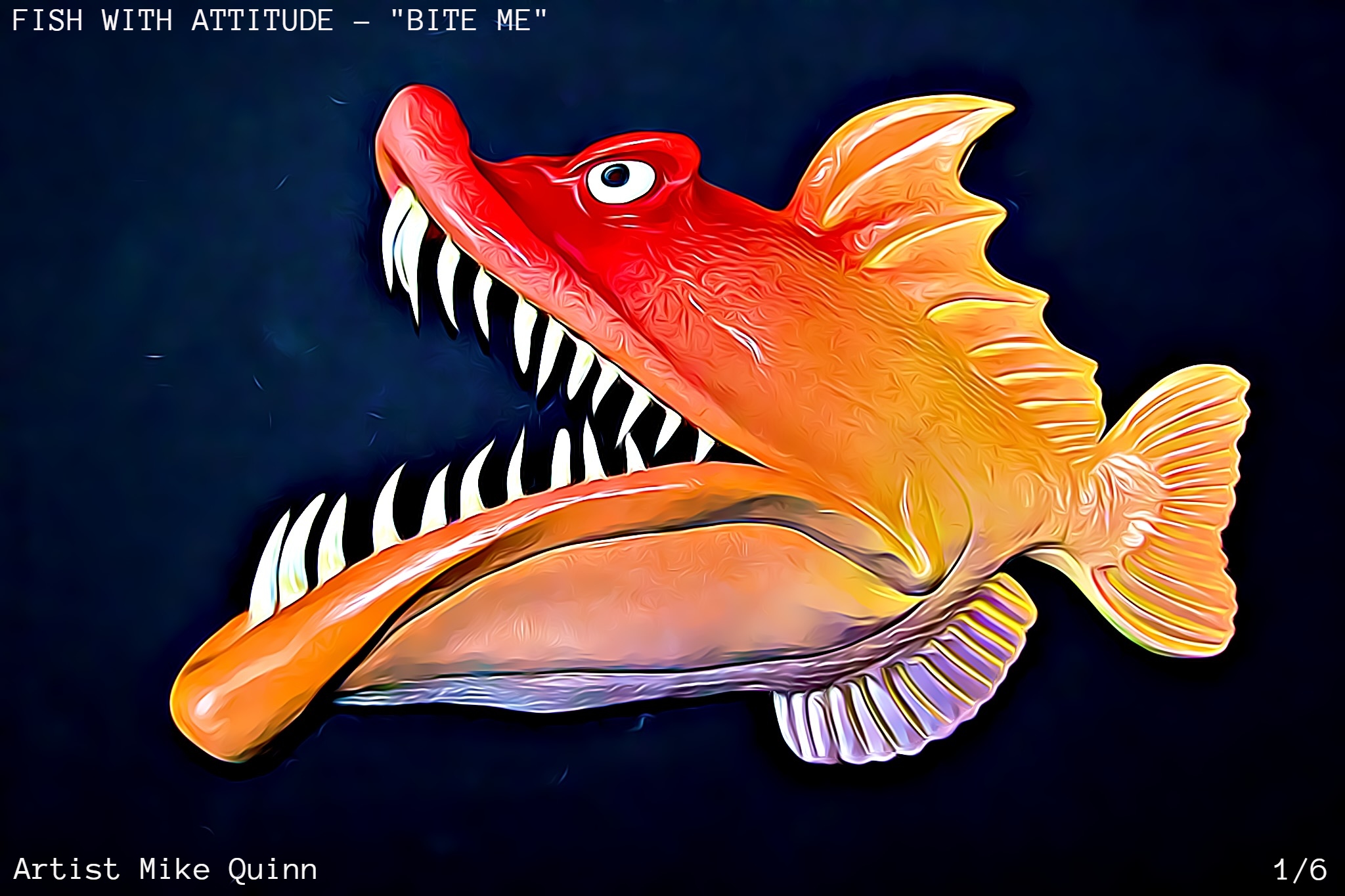 FISH WITH ATTITUDE - "BITE ME" - NFT ID: #2048